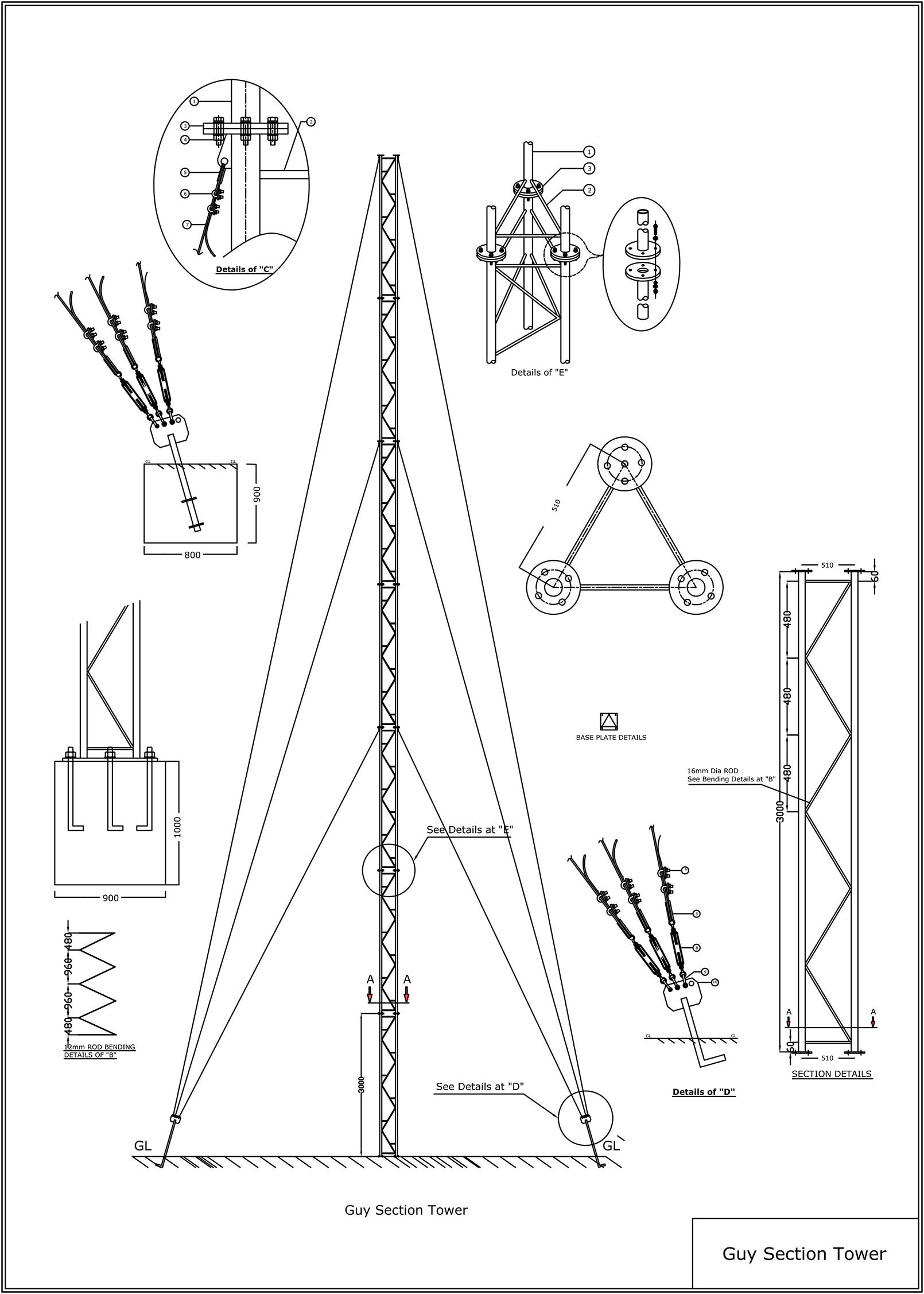 Guy Section Tower
